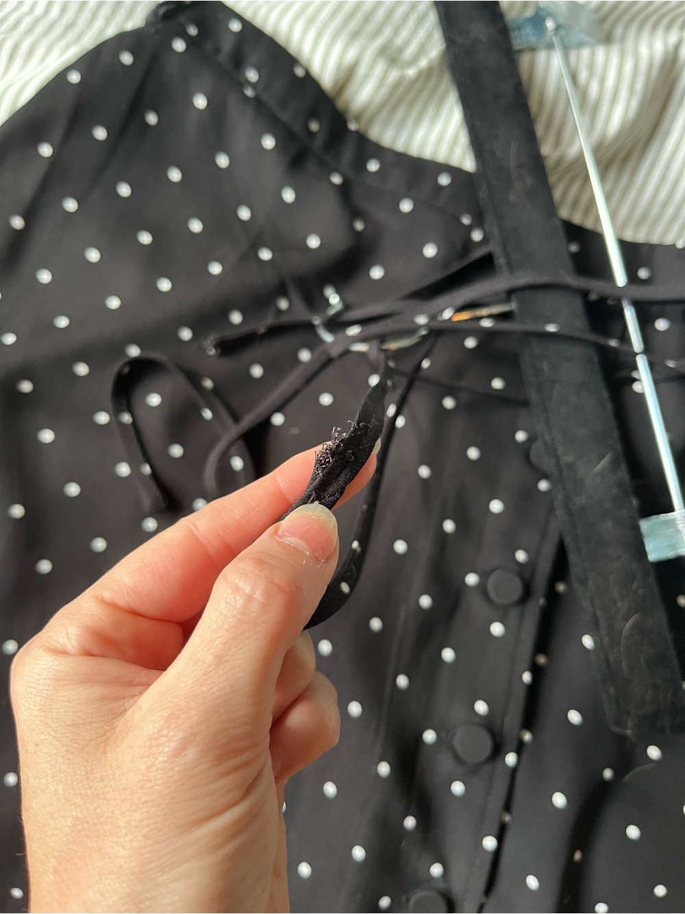 Polka Dot Midi Skirt - Black/White - Picture 8 of 9